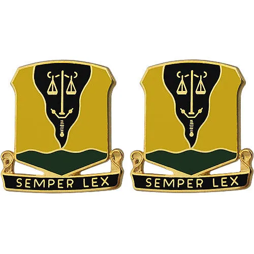 125th Military Police Battalion Unit Crest (Semper Lex) - Sold in Pairs