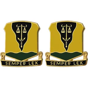 125th Military Police Battalion Unit Crest (Semper Lex) - Sold in Pairs