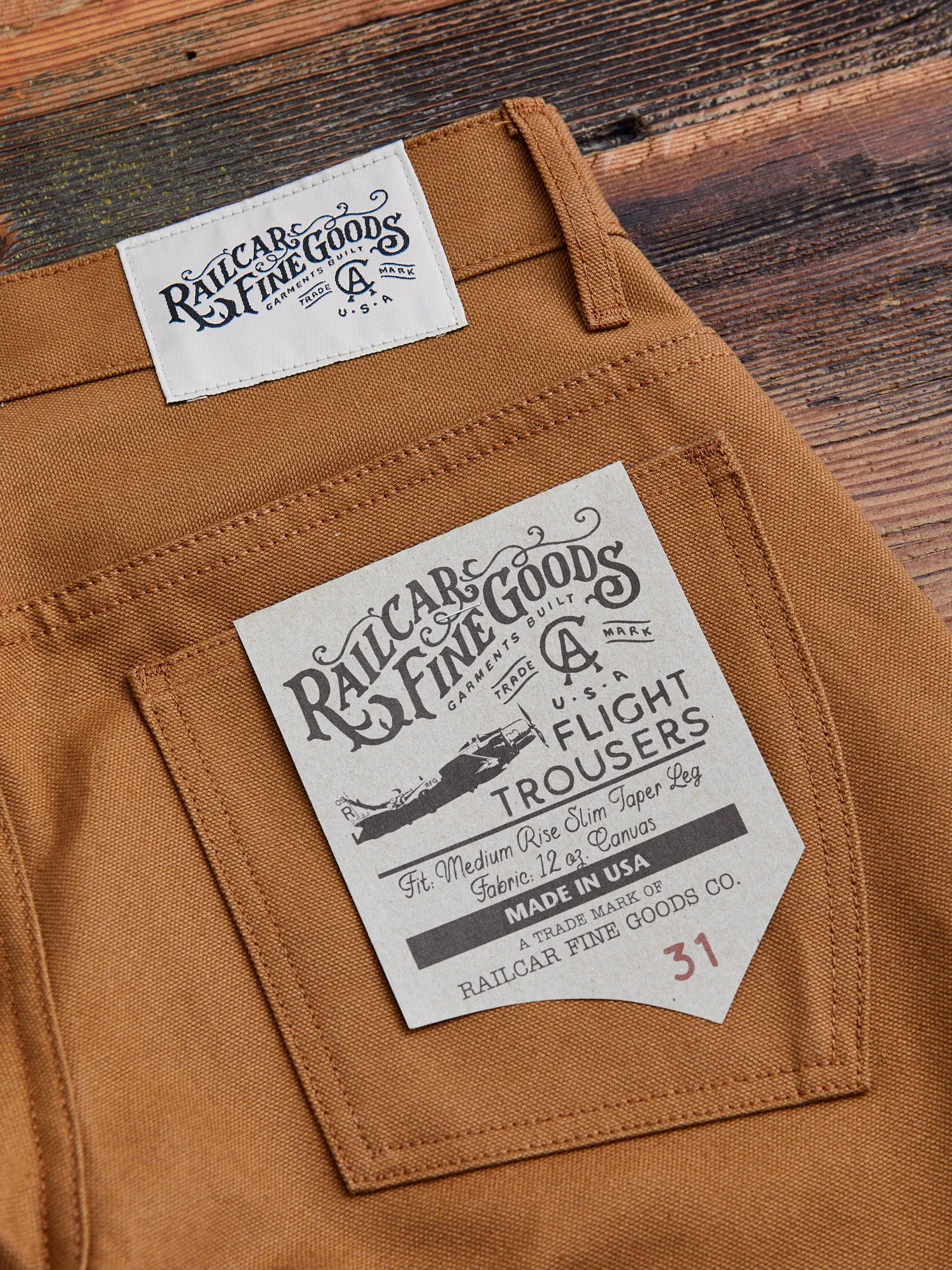 12oz Canvas Flight Trouser in Duck