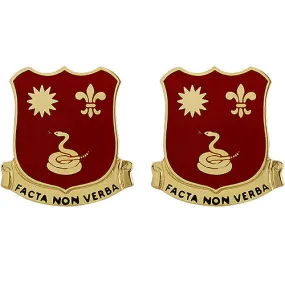 143rd Field Artillery Regiment Unit Crest (Facta Non Verba) - Sold in Pairs