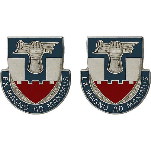 156th Engineer Battalion Unit Crest (Ex Magno Ad Maximus) - Sold in Pairs