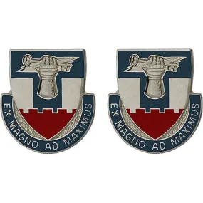 156th Engineer Battalion Unit Crest (Ex Magno Ad Maximus) - Sold in Pairs