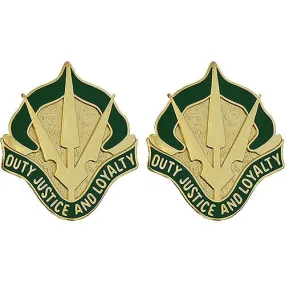 15th Military Police Brigade Unit Crest (Duty Justice and Loyalty) - Sold in Pairs