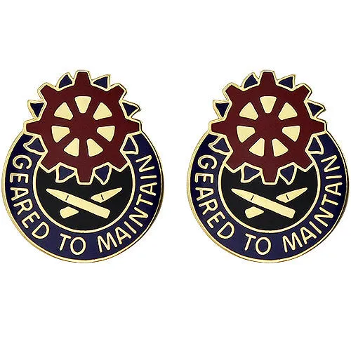 187th Ordnance Battalion Unit Crest (Geared to Maintain) - Sold in Pairs