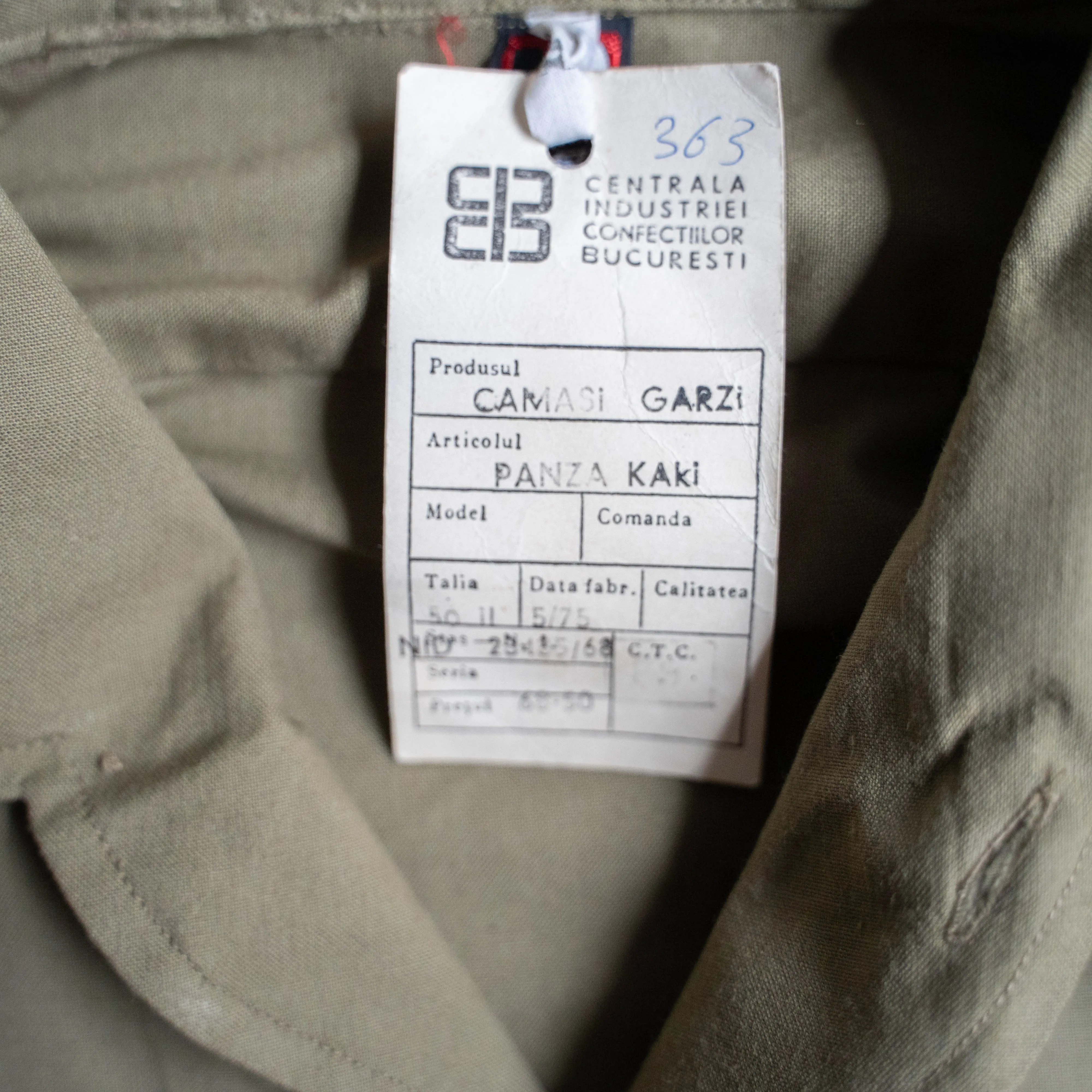 1980s Romania military field shirt 'dead stock' 'patch custom'