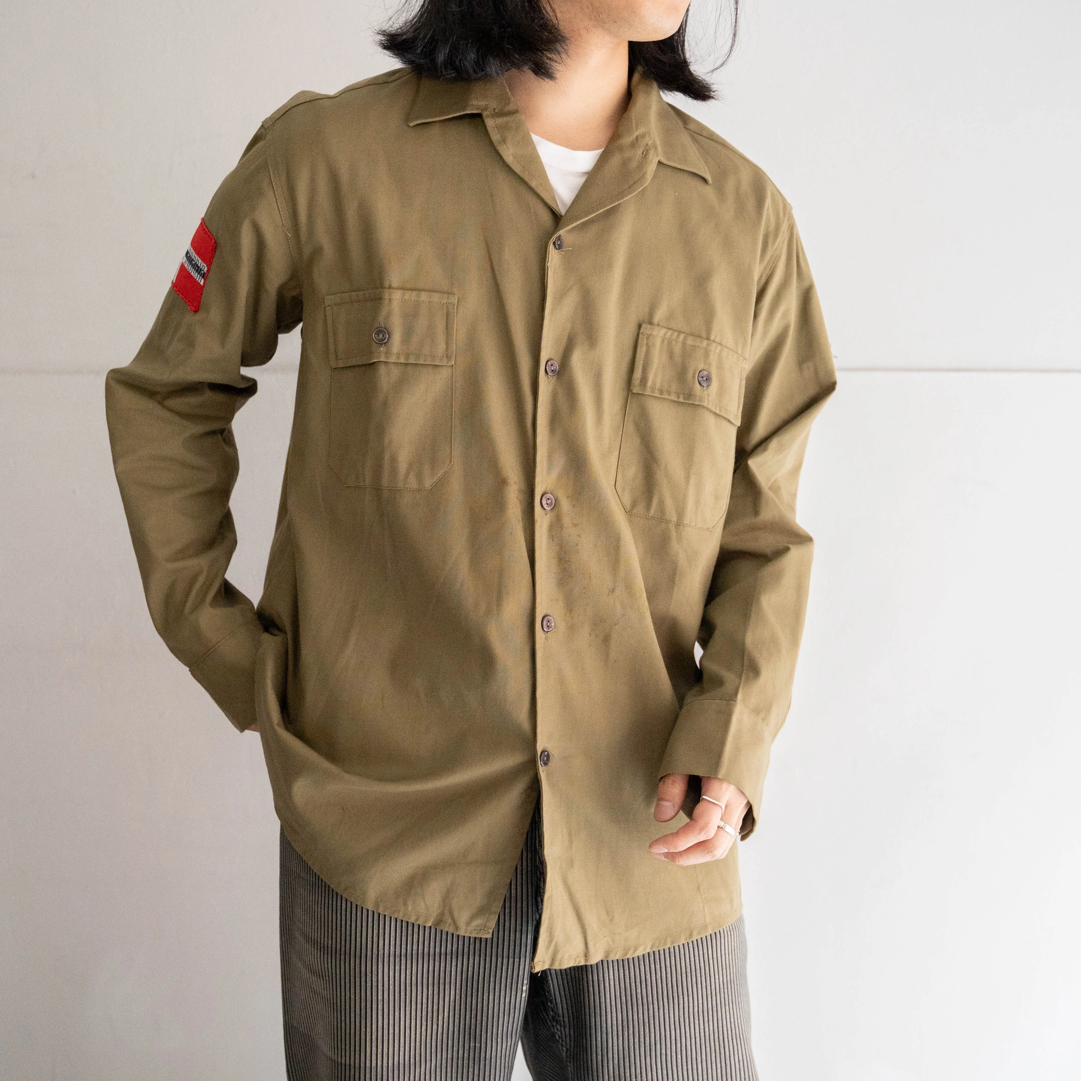 1980s Romania military field shirt 'dead stock' 'patch custom'