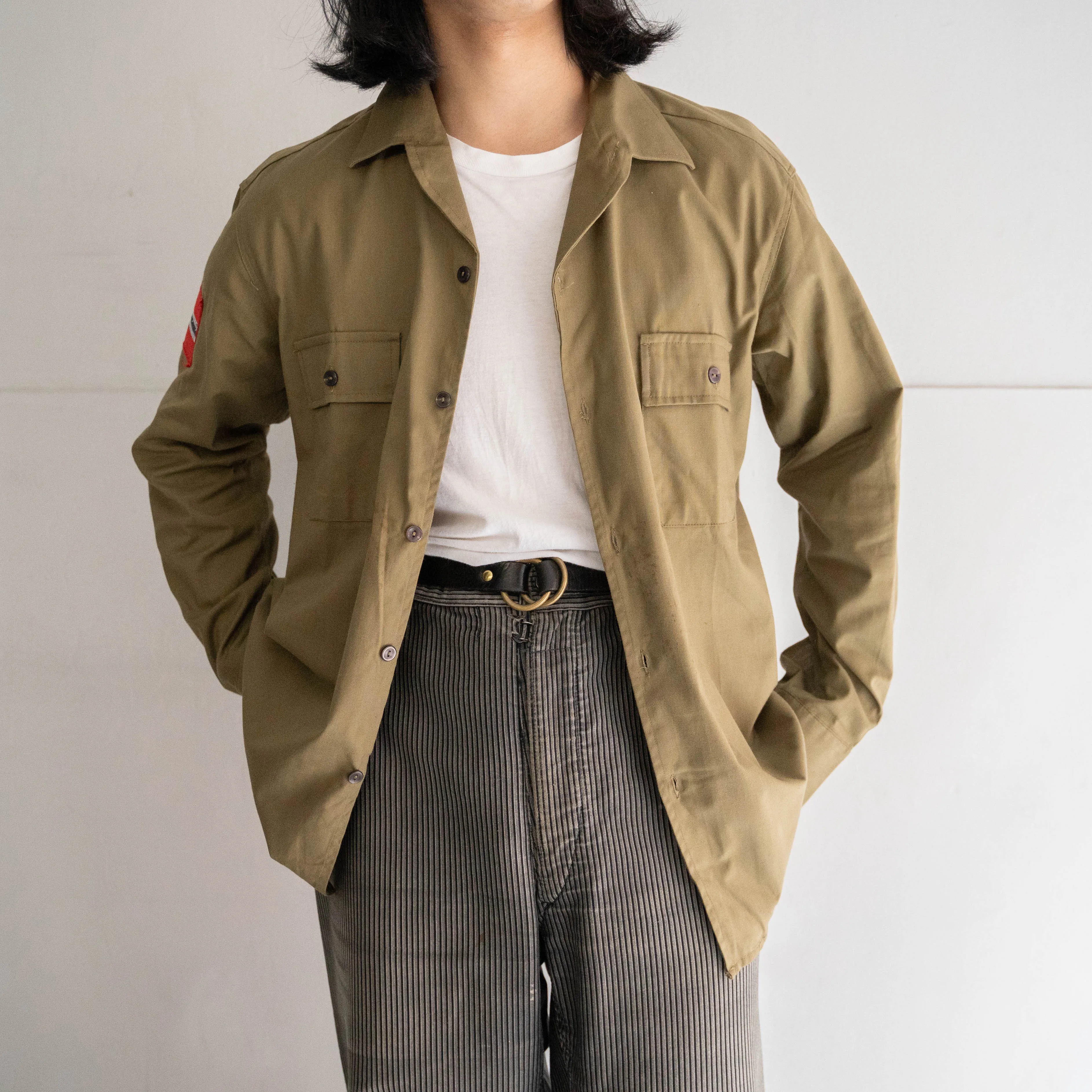1980s Romania military field shirt 'dead stock' 'patch custom'