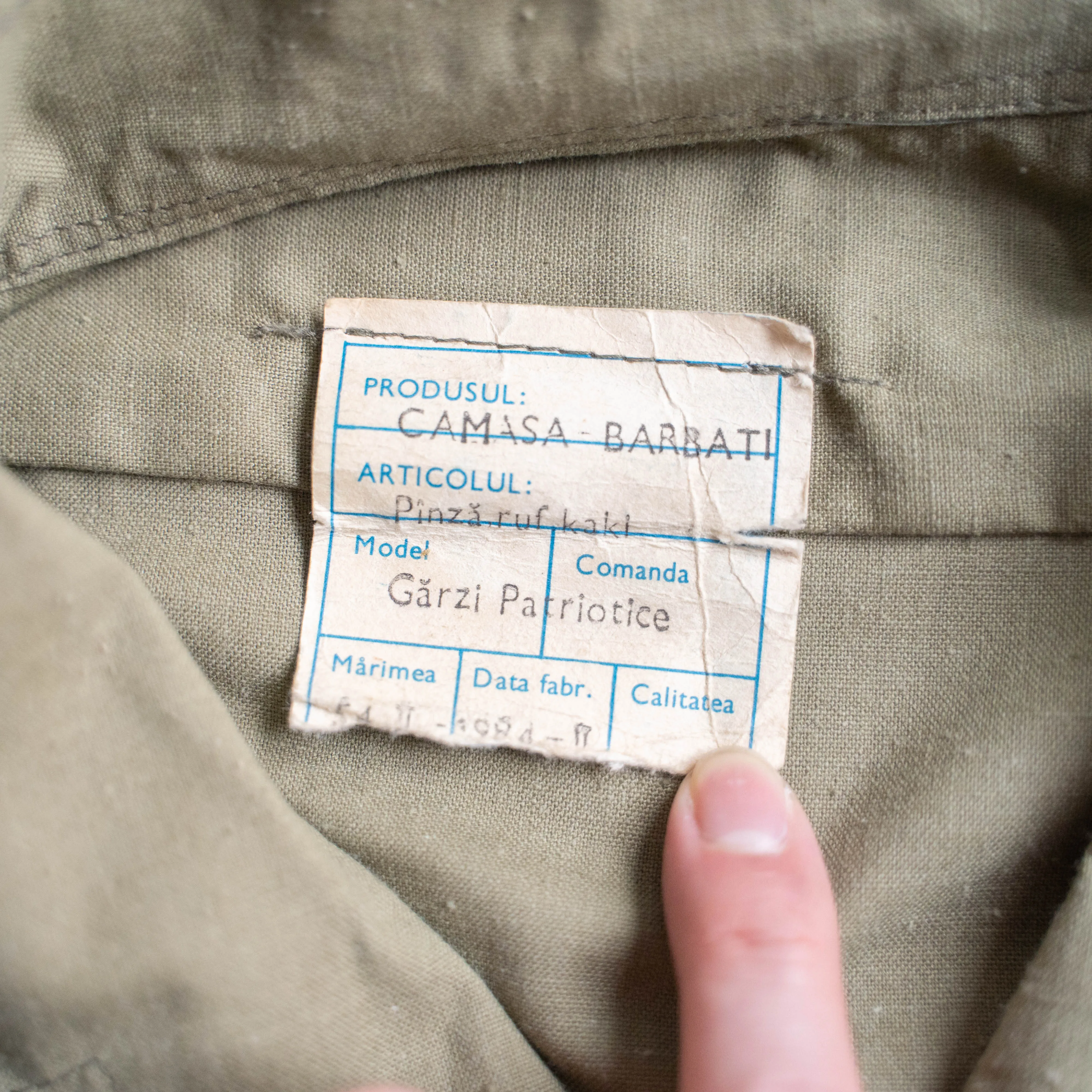 1980s Romania military field shirt 'dead stock' 'patch custom'