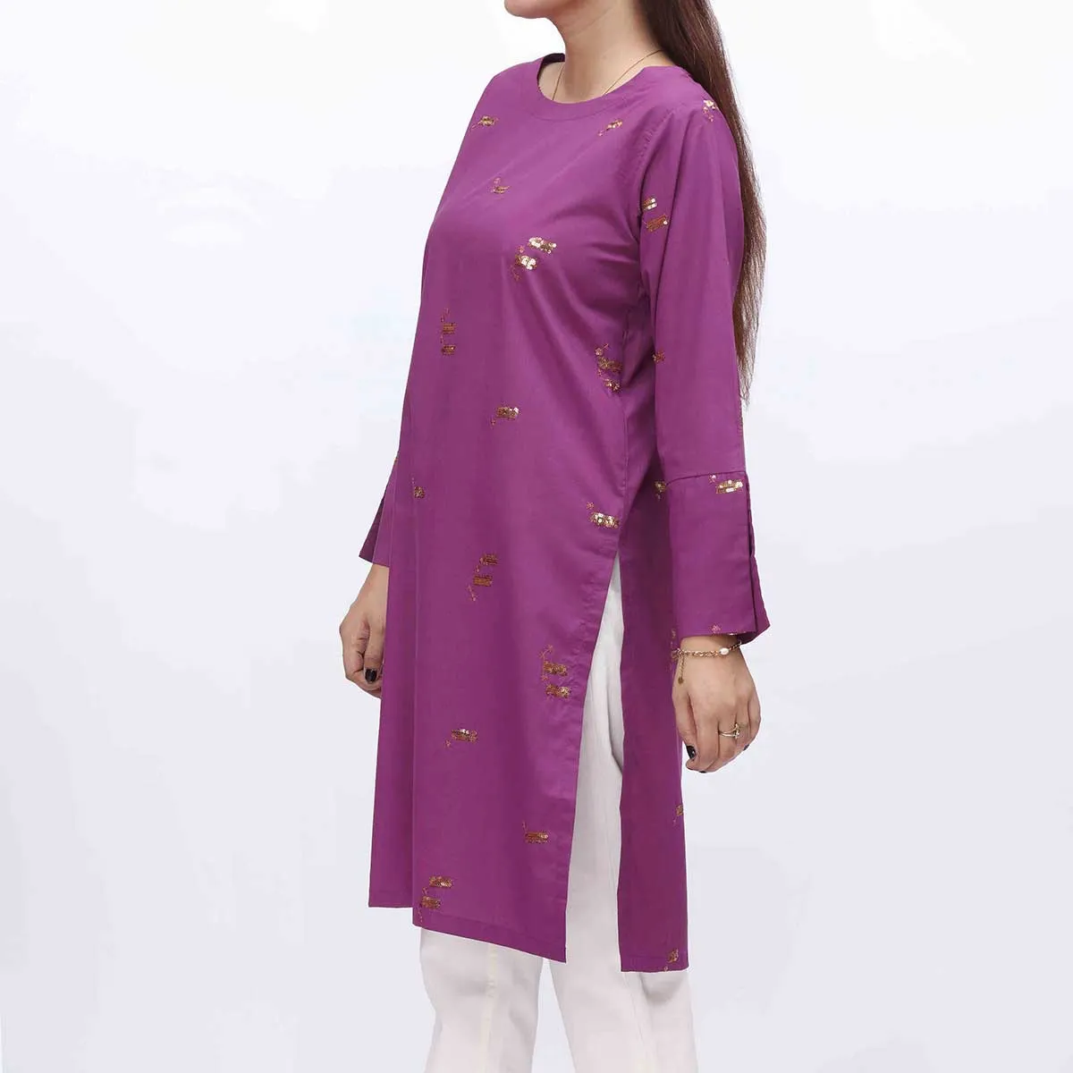 1PC- Embroidered Shirt PW3196