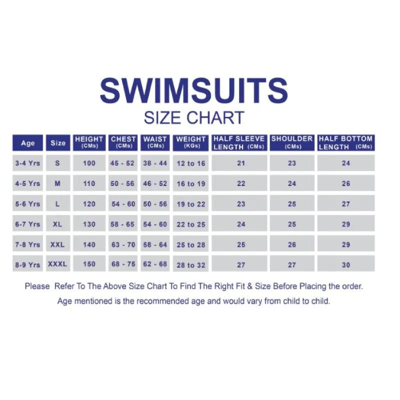 2.5mm Neoprene Navy Anchor Print Swimwear for Kids with UP50 
