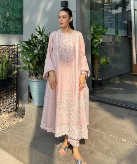 3 Piece - Embroidered Raw Silk Suit