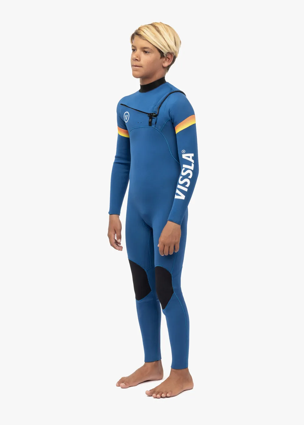 7 Seas Boys Raditude 4-3 Full Chest Zip Wetsuit