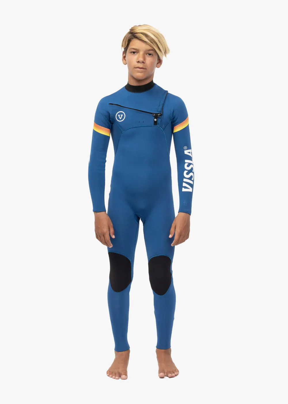 7 Seas Boys Raditude 4-3 Full Chest Zip Wetsuit