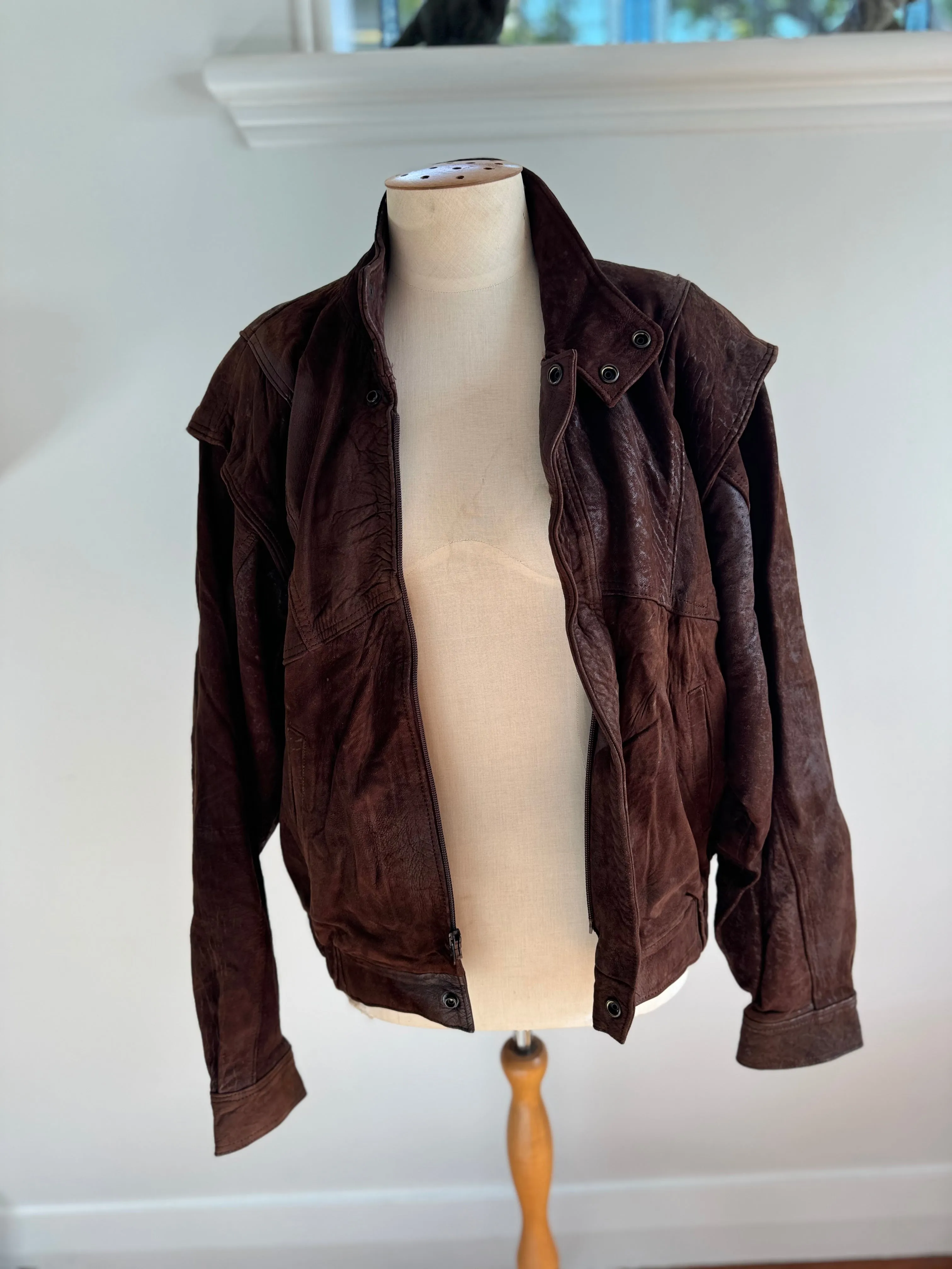 70s Leather Jacket - Dark Brown