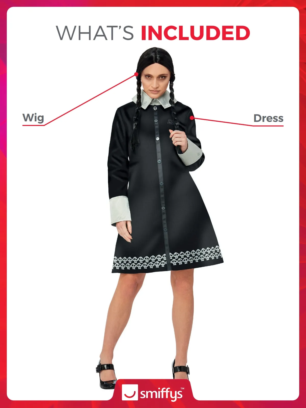 Addams Family Wednesday Costume, Womens