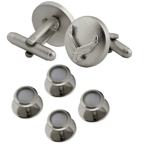 Air Force Cuff Links and Studs: Eagle Device