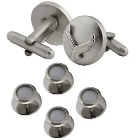 Air Force Cuff Links and Studs: Eagle Device