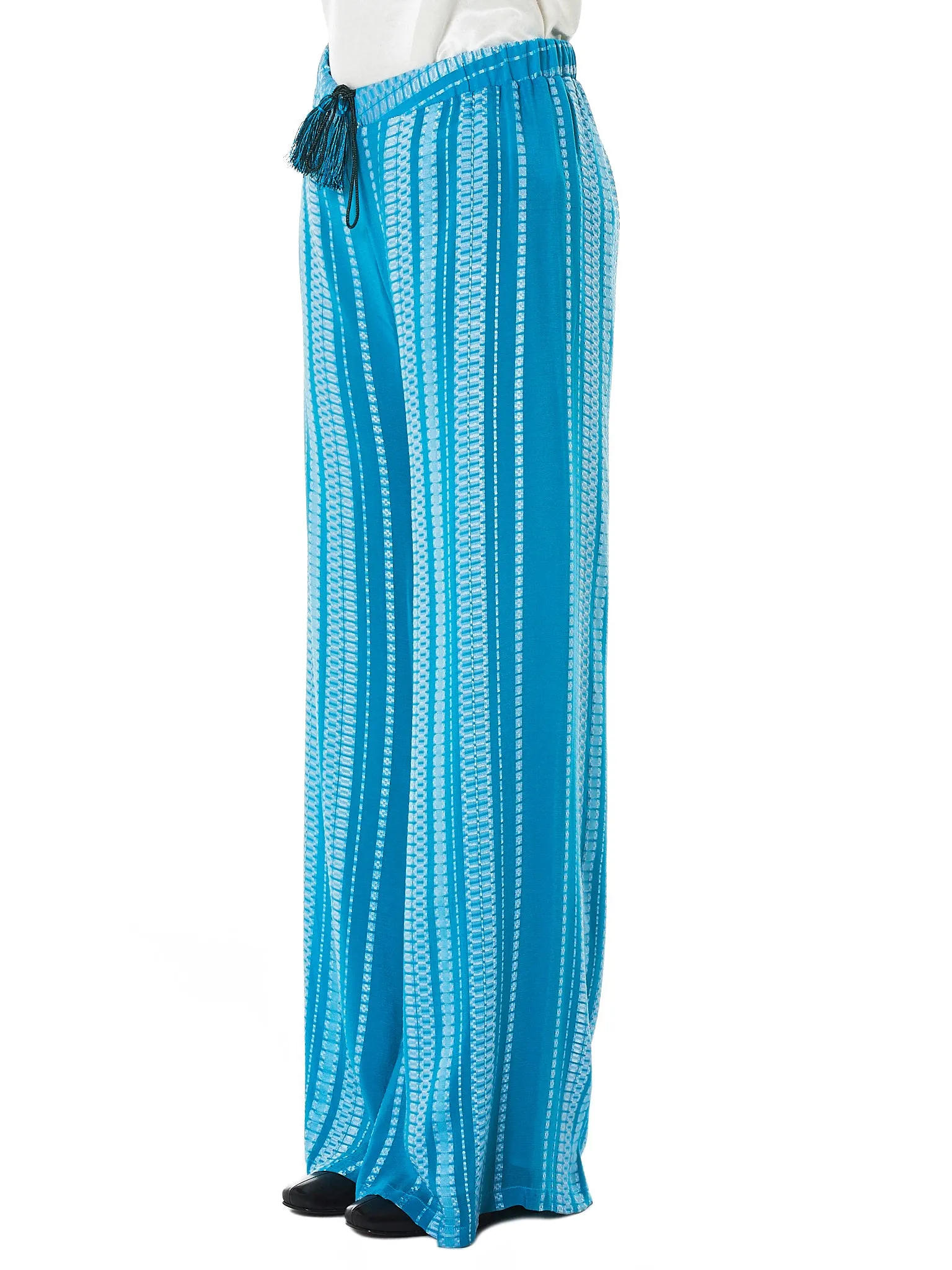 'Alcestes' Textured Silk Trouser (CLTR120-ALCESTES-AQUA)