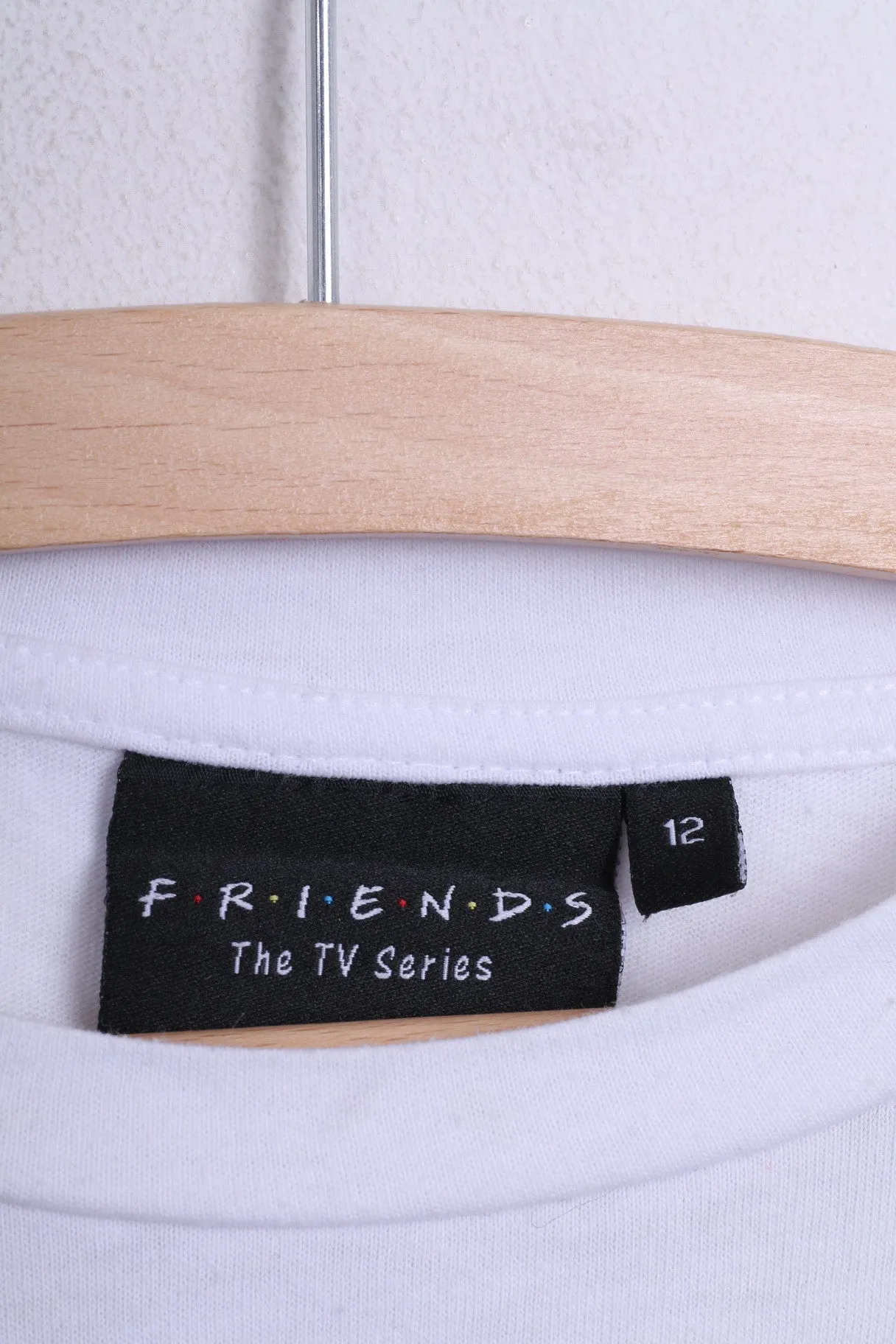 Atmosphere FRIENDS Womens 12 L Shirt White Crew Neck The Tv Series Cotton