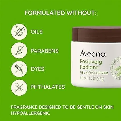 Aveeno Positively Radiant Daily Gel Facial Moisturizer - 1.7 Oz