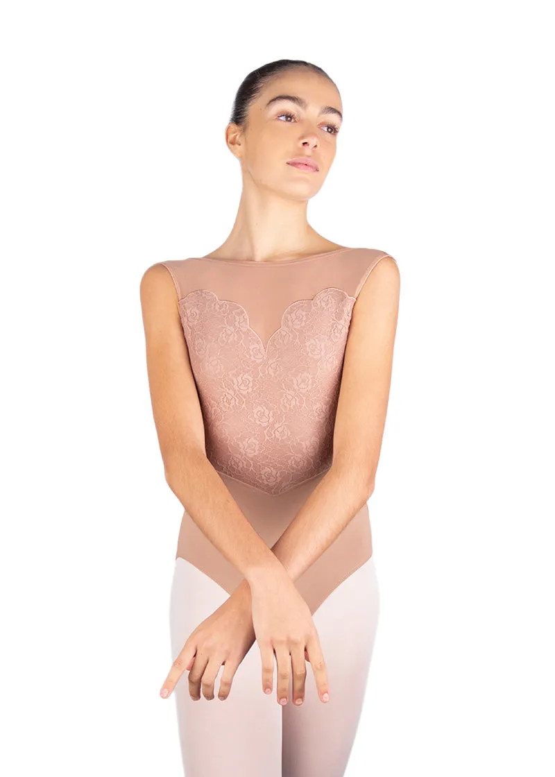 Ballet Rosa "Caprice" Lace-Front V-Back Leotard