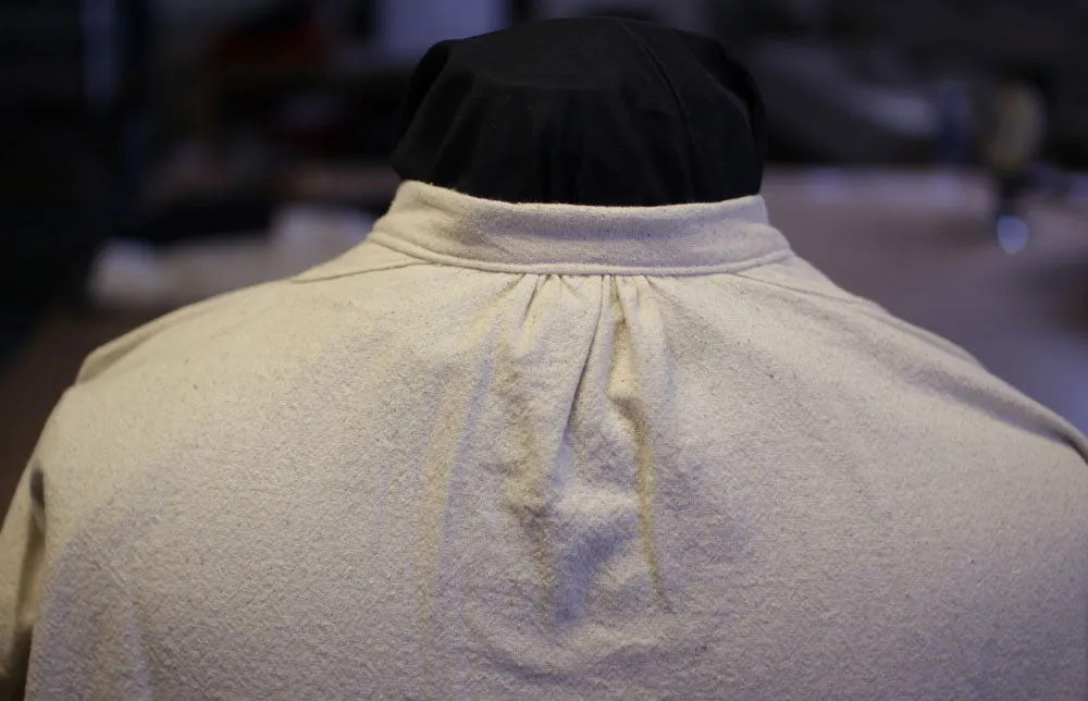 Banded Collar Shirt in Osnaburg