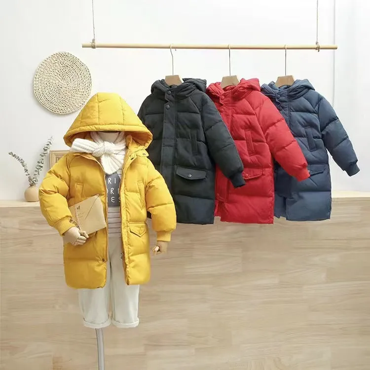 Basic Solid Color Winter Down Coat