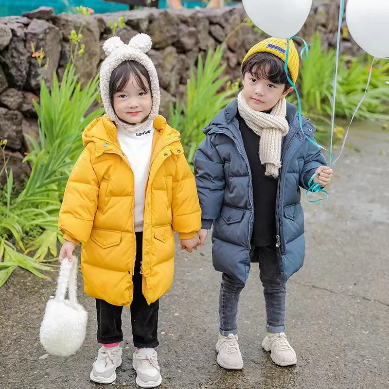 Basic Solid Color Winter Down Coat