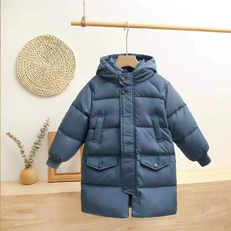 Basic Solid Color Winter Down Coat