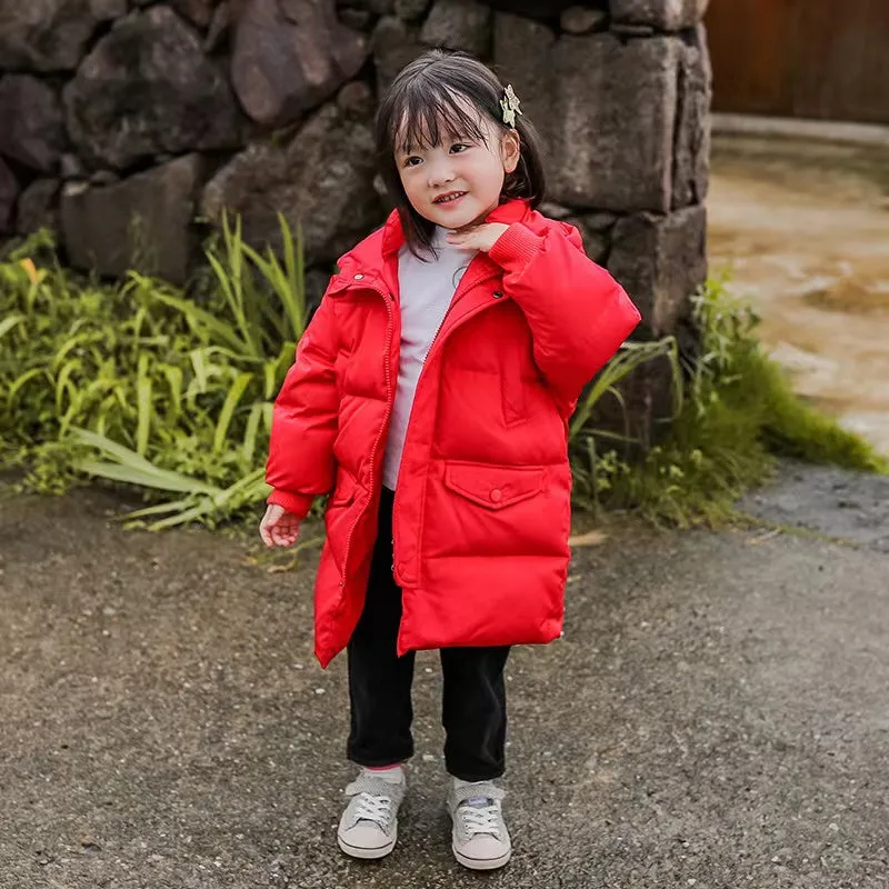 Basic Solid Color Winter Down Coat