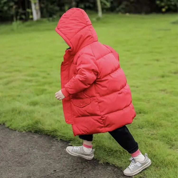 Basic Solid Color Winter Down Coat