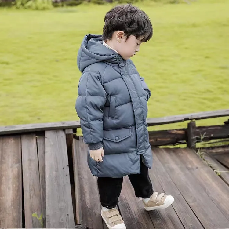Basic Solid Color Winter Down Coat