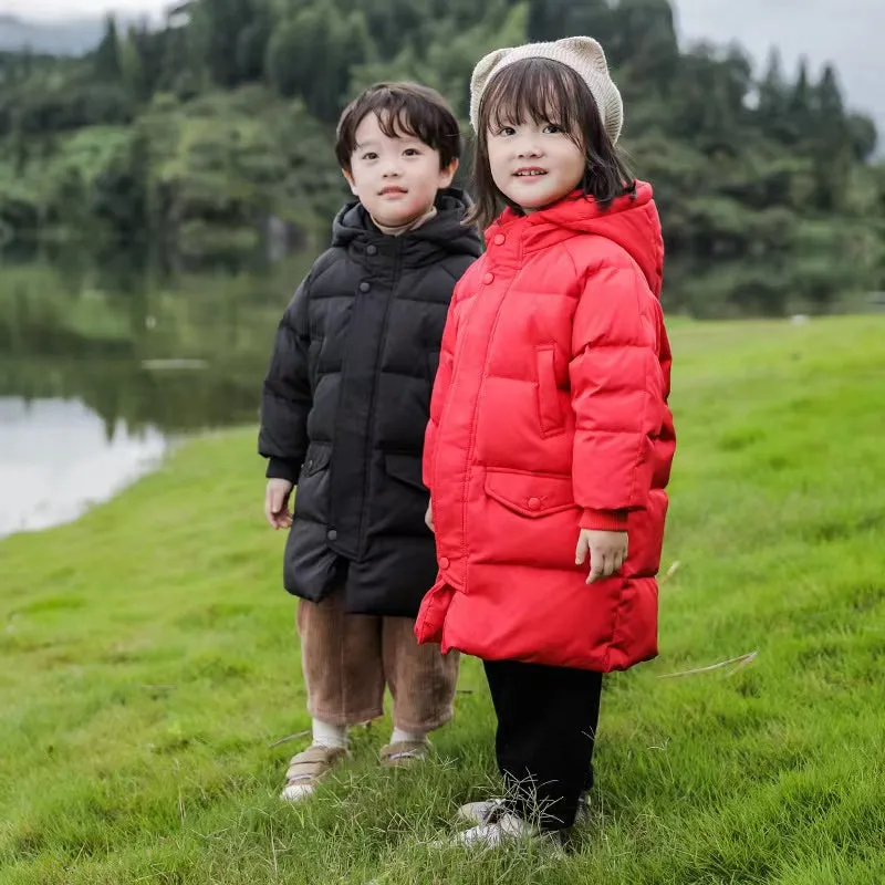 Basic Solid Color Winter Down Coat