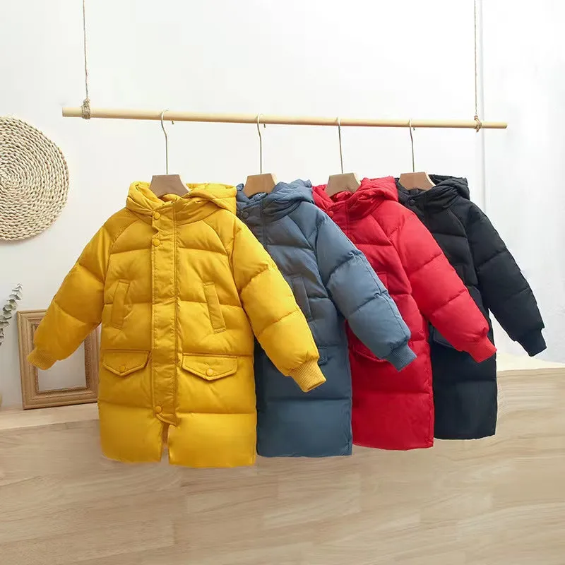 Basic Solid Color Winter Down Coat
