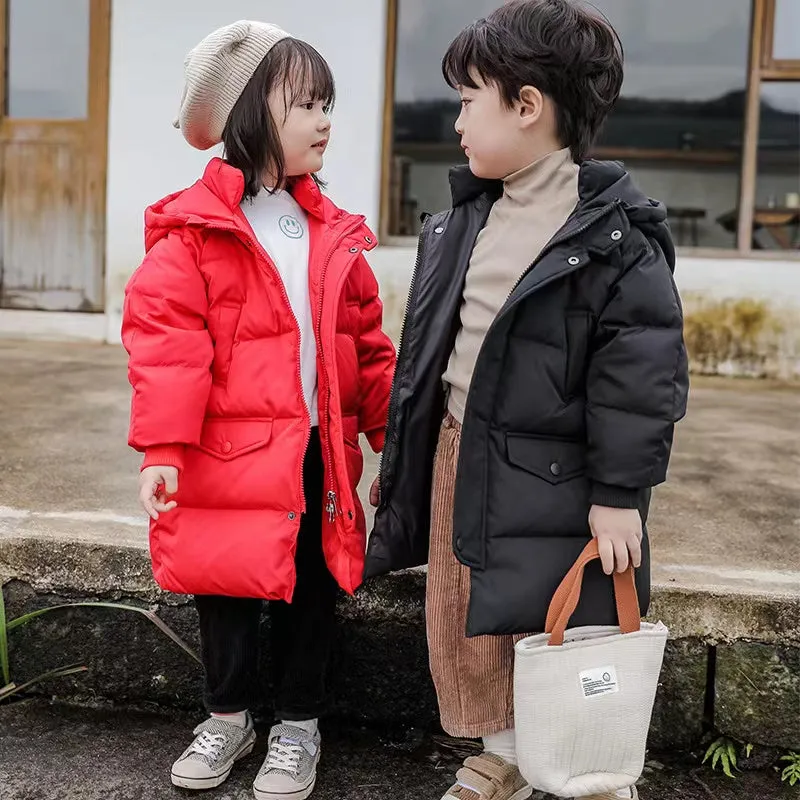 Basic Solid Color Winter Down Coat