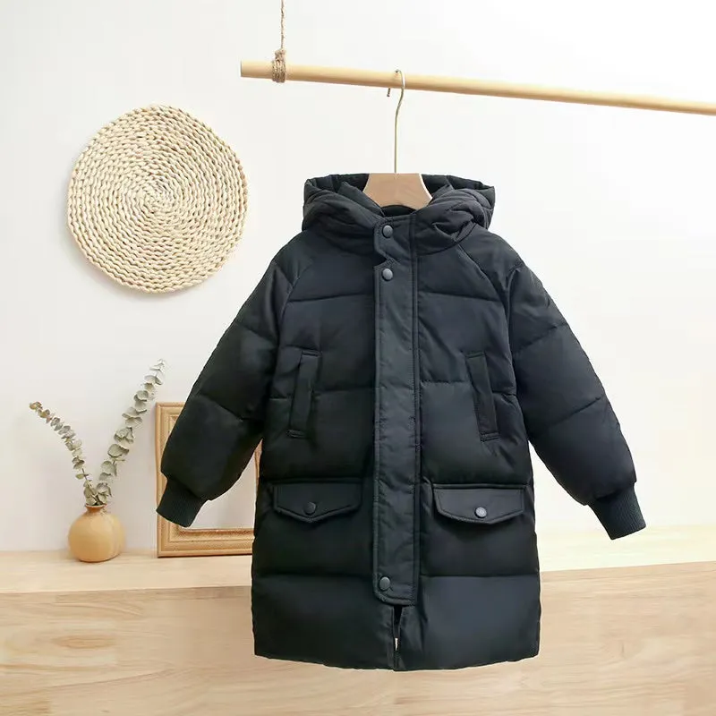 Basic Solid Color Winter Down Coat