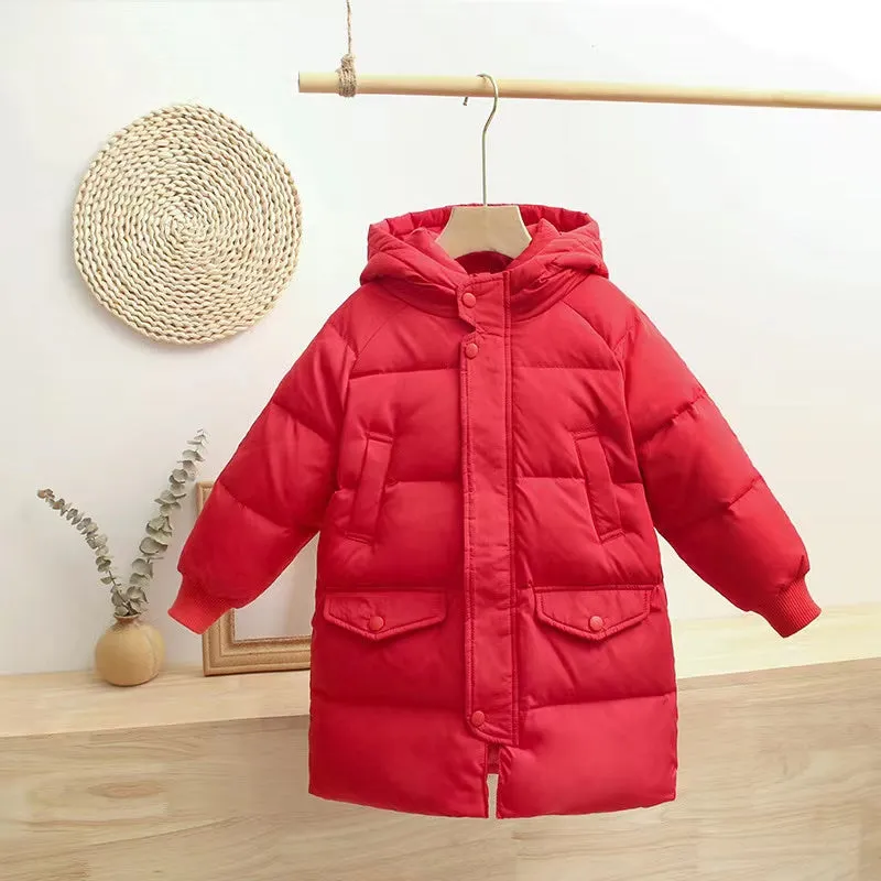 Basic Solid Color Winter Down Coat