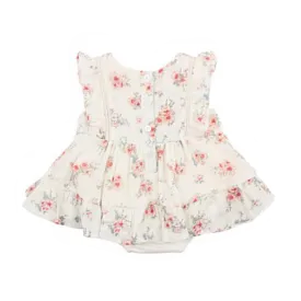 Bebe Lilly Print Over-Romper Dress
