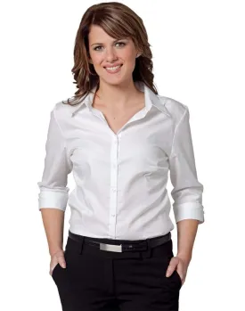 BENCHMARK Women's Mini Herringbone 3/4 Sleeve Shirt M8113