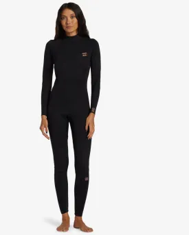 Billabong Women's Foil 3/2mm Backzip Wetsuit Black ABJW100183-BLK