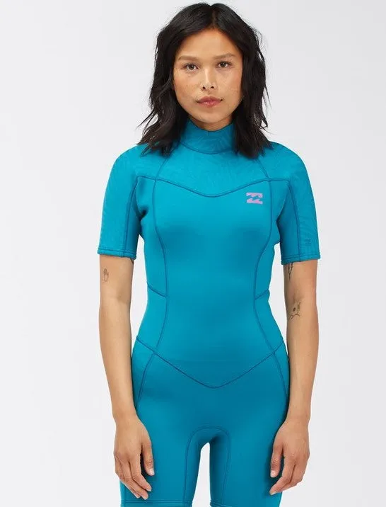 Billabong Womens Synergy 2mm Back Zip Shorty Wetsuit