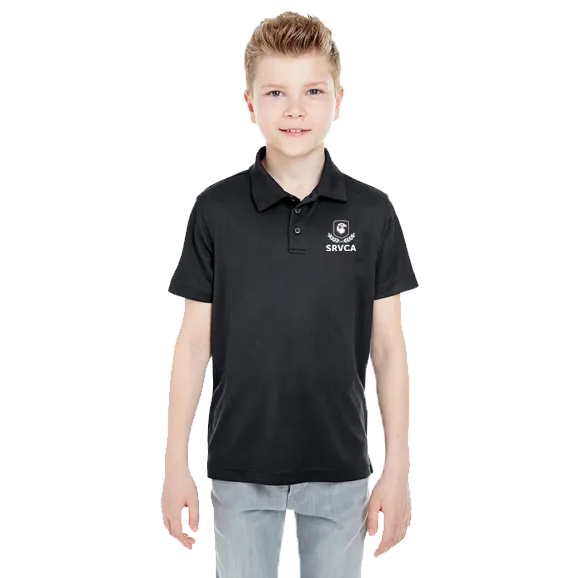 Boys Black Polo SRVCA Performance Uniform Approved