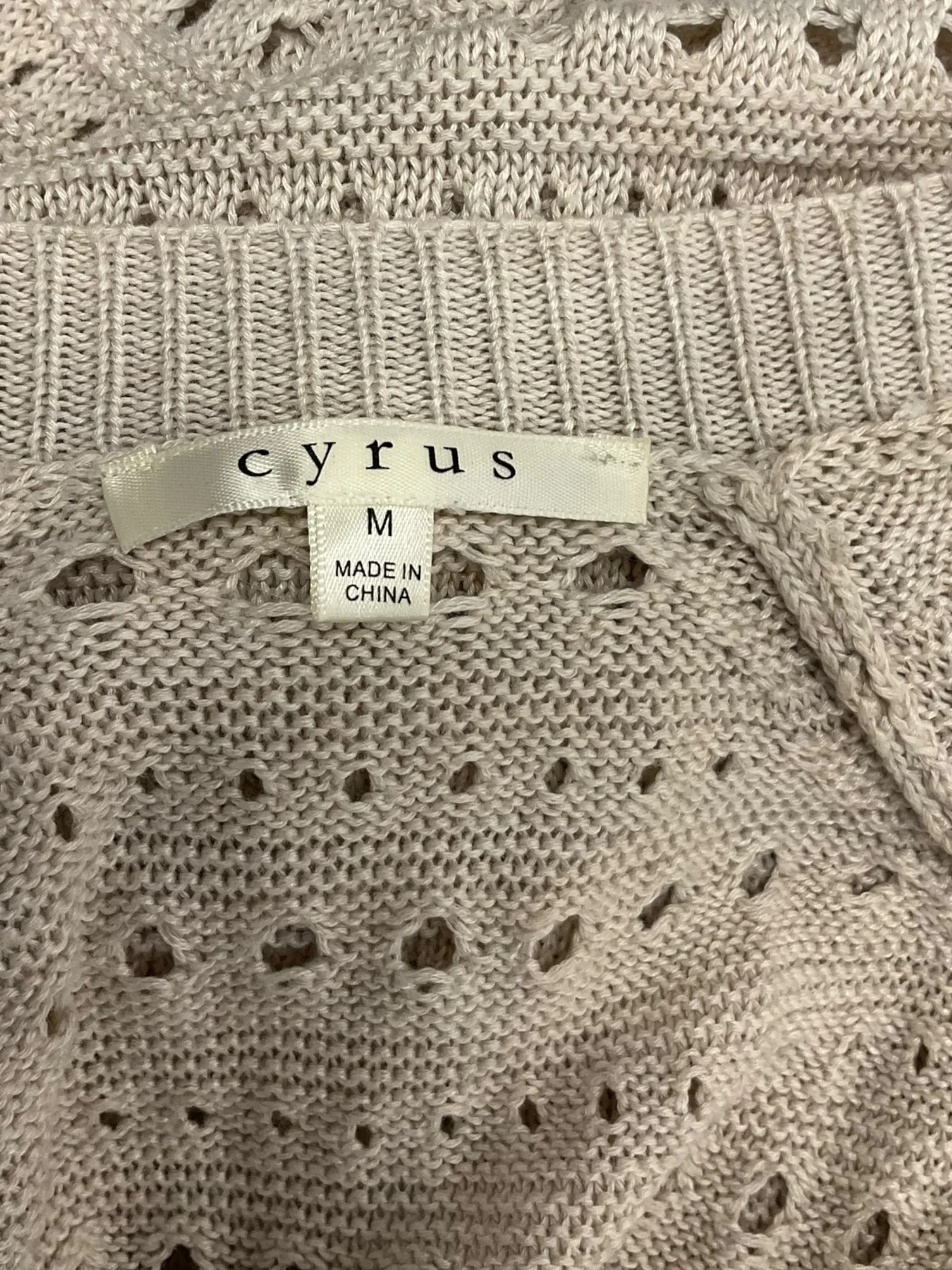 Cardigan By Cyrus Knits In Beige, Size: M