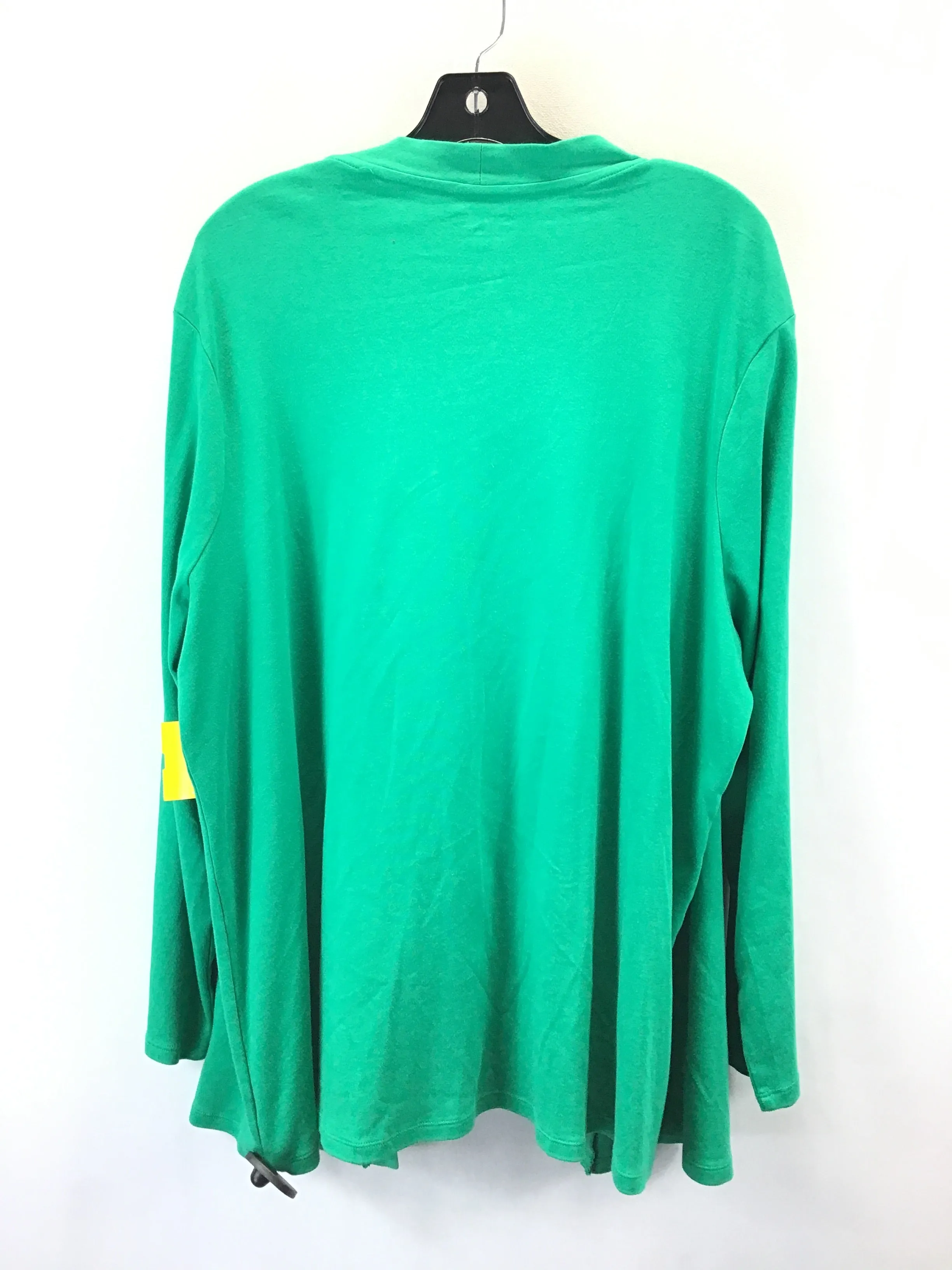Cardigan By Kim Rogers In Green, Size: 1x