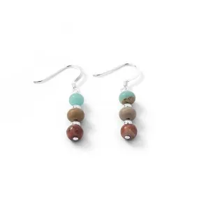 Carrie Elspeth Earth Tone Aqua Terra Earrings