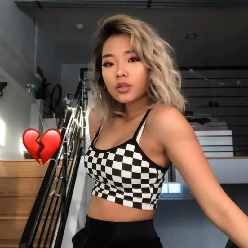 Checkered Crop Top 🖤