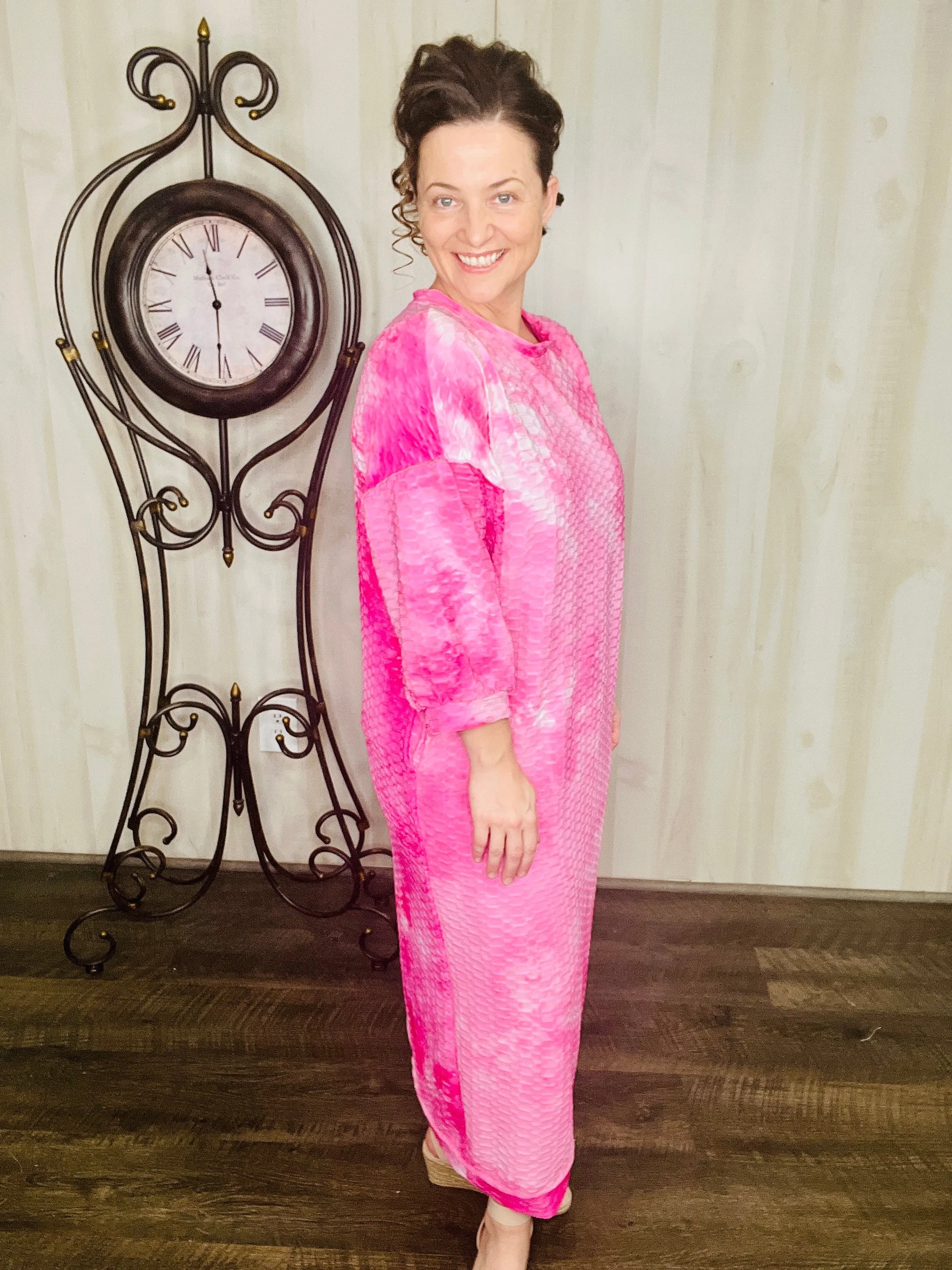 Comfy & Cute Tie Dye Dress- Pink, Blue or Midnight