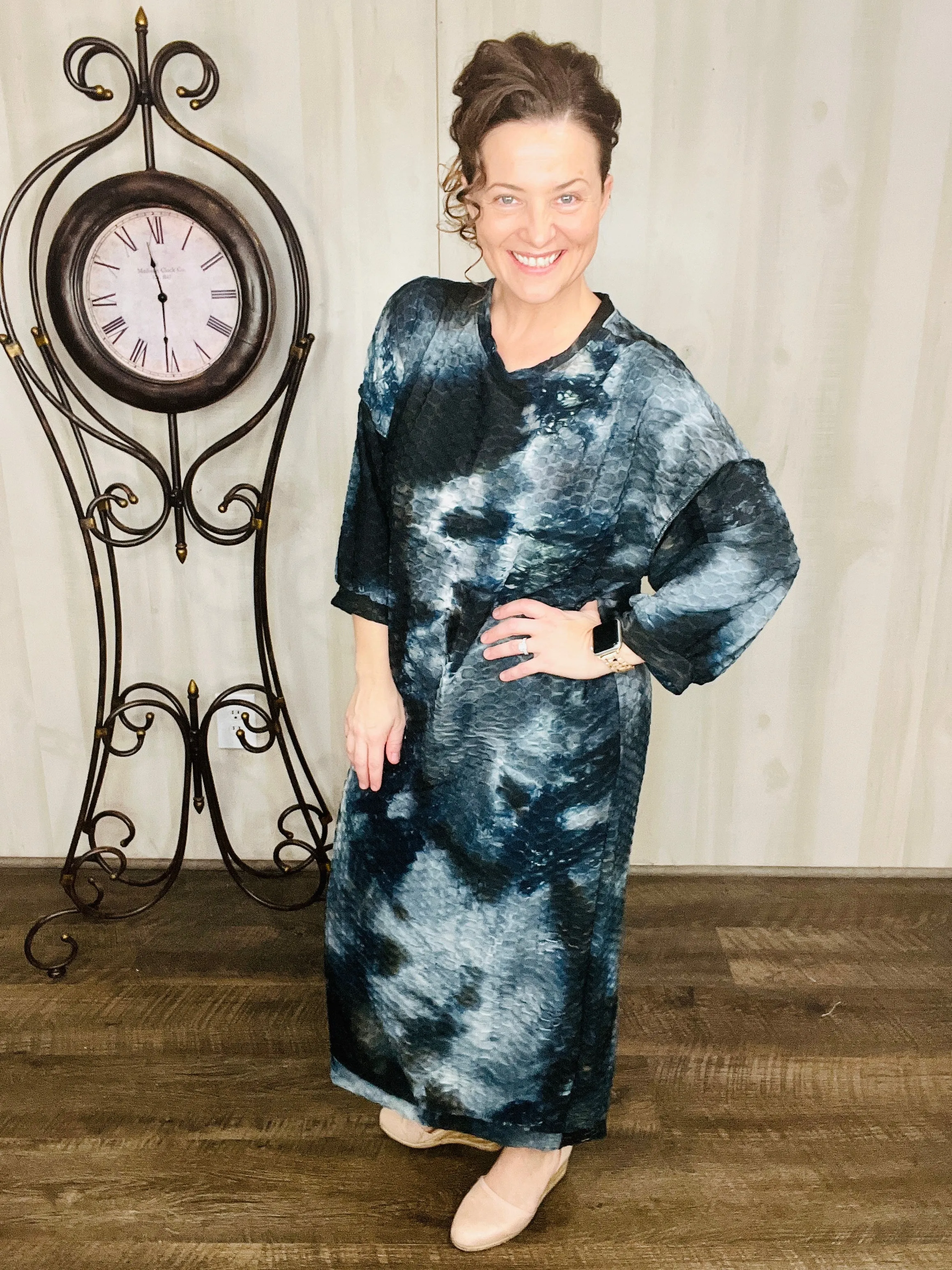 Comfy & Cute Tie Dye Dress- Pink, Blue or Midnight