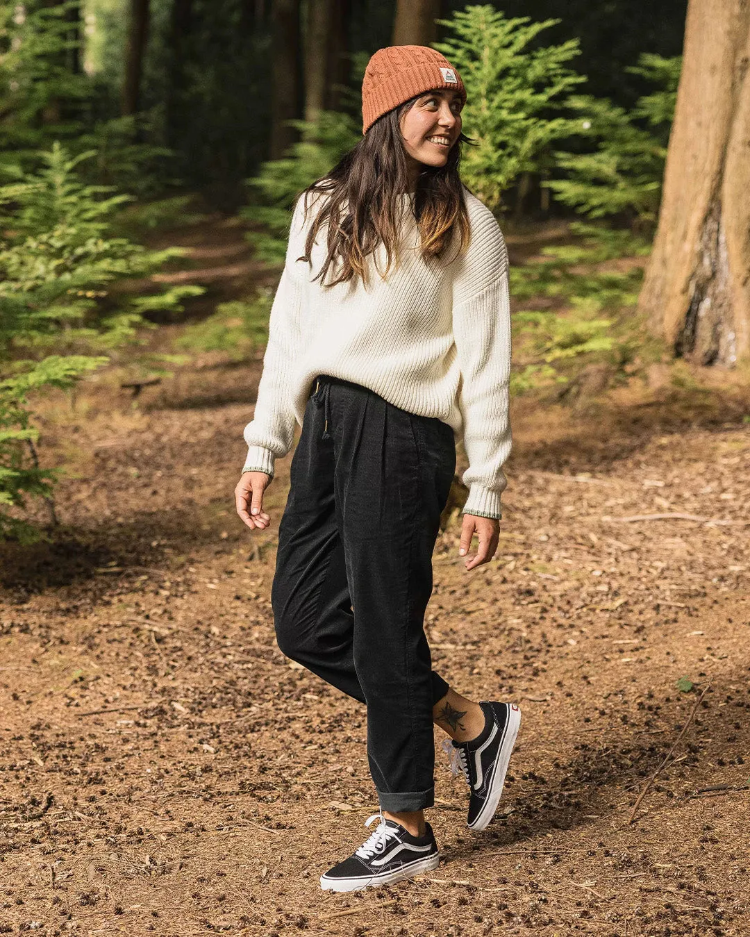 Compass Recycled Corduroy Trouser - Black