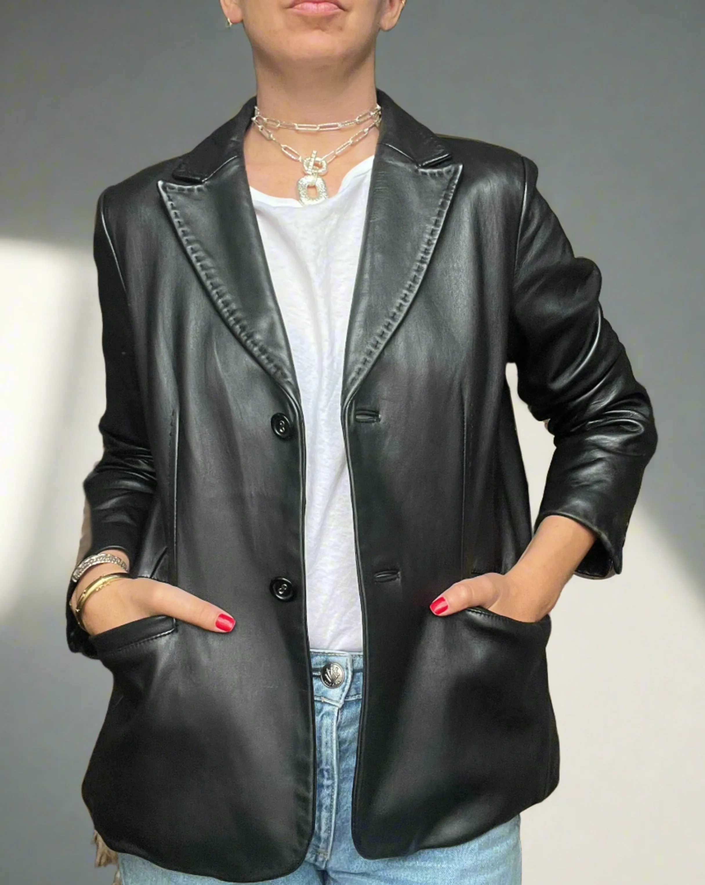 Covington Leather Blazer